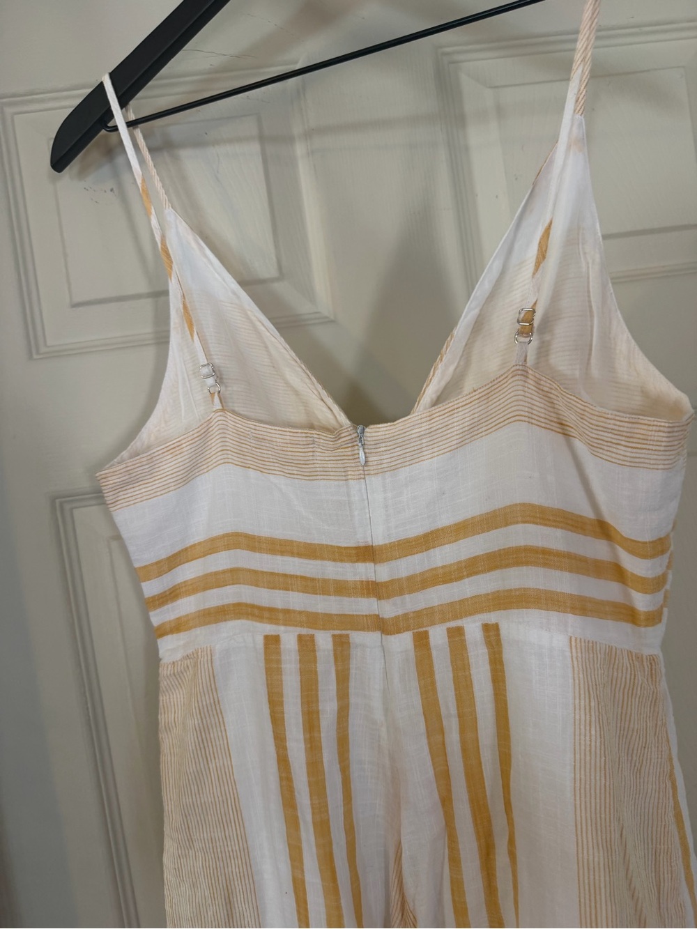Altar'd State Cream Jumpsuit with Yellow Stripes size M - Picture 5 of 8